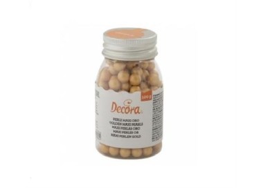 MAXI PERLE DI ZUCCHERO color ORO - BARATTOLINO 100 gr - 1 pz - DECORA