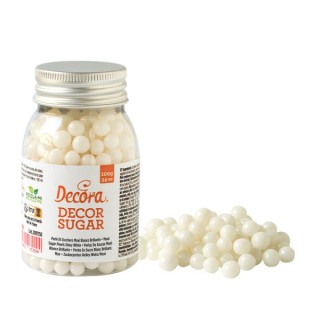 MAXI PERLE DI ZUCCHERO colore Bianco- BARATTOLINO 100 gr - 1 pz - DECORA