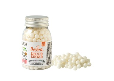 MAXI PERLE DI ZUCCHERO colore Bianco- BARATTOLINO 100 gr - 1 pz - DECORA