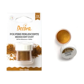 Colorante alimentare in polvere ORO PERLATO (gold)  3 gr Decora