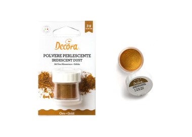 Colorante alimentare in polvere ORO PERLATO (gold)  3 gr Decora