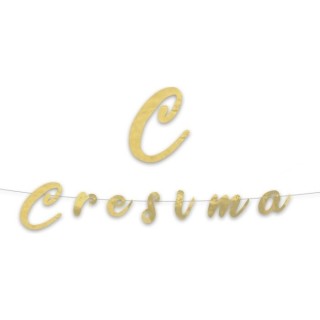Festone CRESIMA in cartoncino colore ORO SPECCHIANTE  300 x 15  Cm 1 pz Big Paty