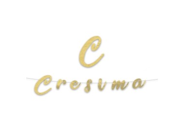 Festone CRESIMA in cartoncino colore ORO SPECCHIANTE  300 x 15  Cm 1 pz Big Paty