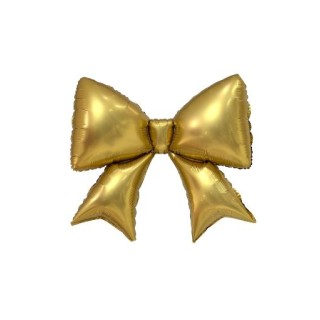 Palloncino FIOCCO oro  - Supershape  - 98 cm x 75 cm  1 pz