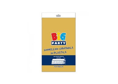 Tovaglia / Gonnellina Copritavolo a Balze per Buffet in Plastica Oro- 73 cm x 426 cm - 1 pezzo - BIG PARTY