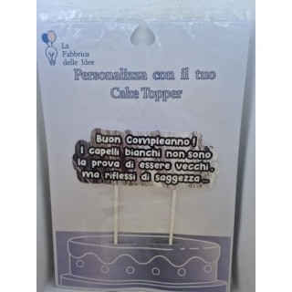 Cake Topper UMORISTICI  in carta fotografica lucida L 17/18 cm x h 8/9 cm 1 pz