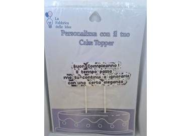 Cake Topper UMORISTICI  in carta fotografica lucida L 17/18 cm x h 8/9 cm 1 pz