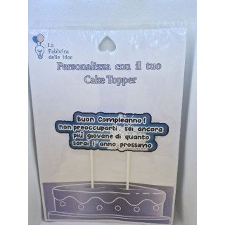 Cake Topper UMORISTICI  in carta fotografica lucida L 17/18 cm x h 8/9 cm 1 pz