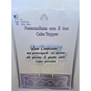 Cake Topper UMORISTICI  in carta fotografica lucida L 17/18 cm x h 8/9 cm 1 pz