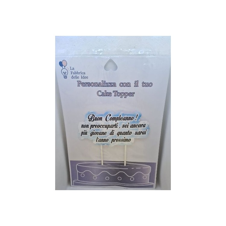 Cake Topper UMORISTICI  in carta fotografica lucida L 17/18 cm x h 8/9 cm 1 pz