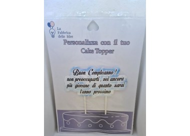 Cake Topper UMORISTICI  in carta fotografica lucida L 17/18 cm x h 8/9 cm 1 pz