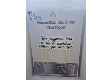 Cake Topper UMORISTICI  in carta fotografica lucida L 17/18 cm x h 8/9 cm 1 pz