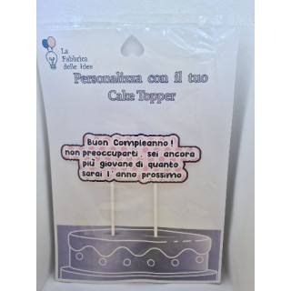 Cake Topper UMORISTICI  in carta fotografica lucida L 17/18 cm x h 8/9 cm 1 pz