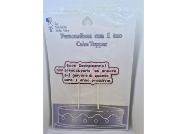 Cake Topper UMORISTICI  in carta fotografica lucida L 17/18 cm x h 8/9 cm 1 pz
