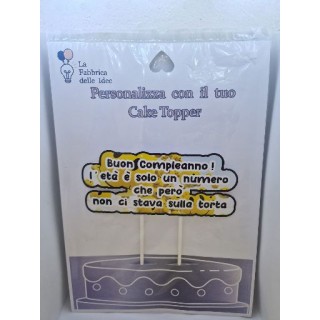 Cake Topper UMORISTICI  in carta fotografica lucida L 17/18 cm x h 8/9 cm 1 pz