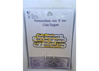 Cake Topper UMORISTICI  in carta fotografica lucida L 17/18 cm x h 8/9 cm 1 pz