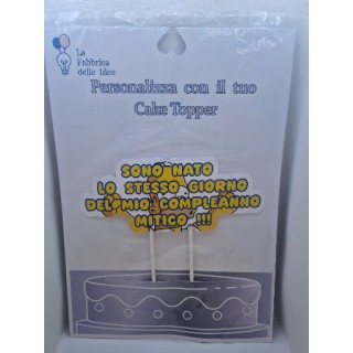 Cake Topper UMORISTICI  in carta fotografica lucida L 17/18 cm x h 8/9 cm 1 pz
