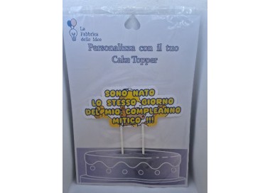 Cake Topper UMORISTICI  in carta fotografica lucida L 17/18 cm x h 8/9 cm 1 pz
