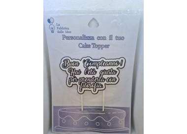 Cake Topper UMORISTICI  in carta fotografica lucida L 17/18 cm x h 8/9 cm 1 pz