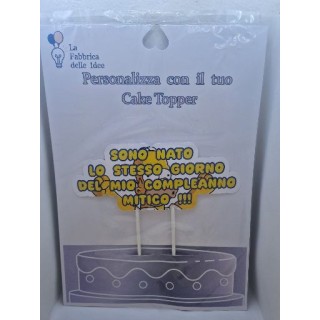 Cake Topper personalizzato in carta fotografica lucida 1 pz