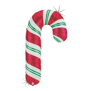 Palloncino Candy Cane    Natalizio  Da gonfiare ad elio Supershape  - 93  cm  1 pz
