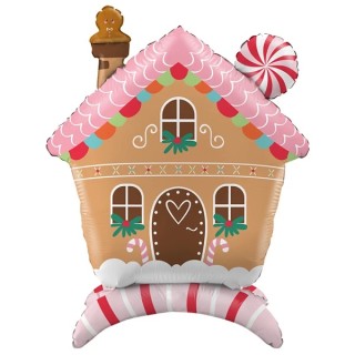 Palloncino Casetta   Natalizia  Da gonfiare ad aria autoportante Supershape  - 76 cm  1 pz
