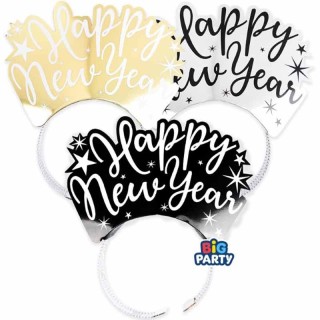 3 Frontini - Passate - coroncine  in carta Happy New  Year   Ultimo dell'anno