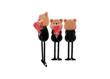 Palloncino 163  cm  AirLoonz ORSO ad  elio con fiori  Betallic 1 pz