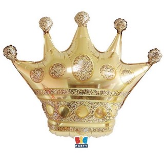 Palloncino CORONA DORATA - Supershape - Betallic 100  cm - 1 pz