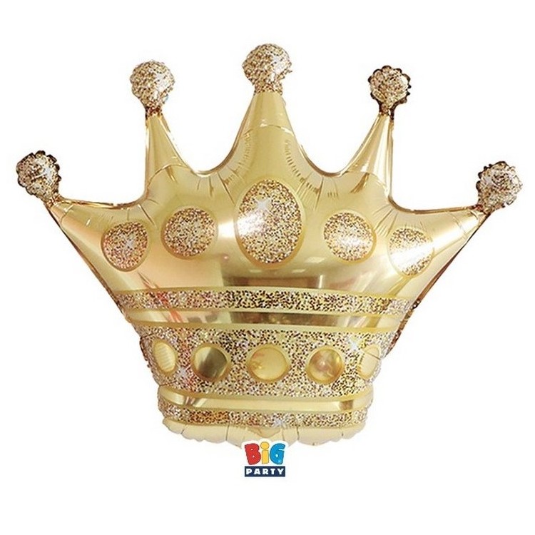 Palloncino CORONA DORATA - Supershape - Betallic 100  cm - 1 pz