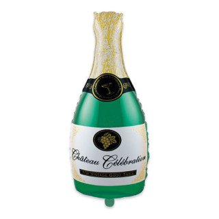 Palloncino Bottiglia Spumante con scritta HAPPY BIRTHDAY- shape - 32''/81  cm  1 pz