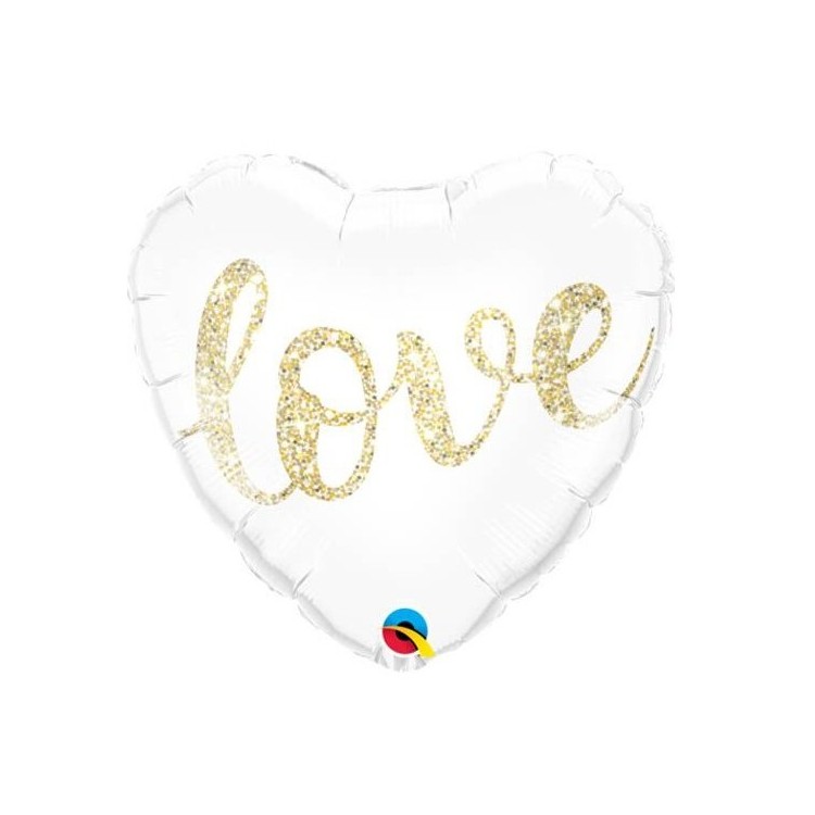 Palloncino Cuore bianco  " Love " 46 cm - 1 pz