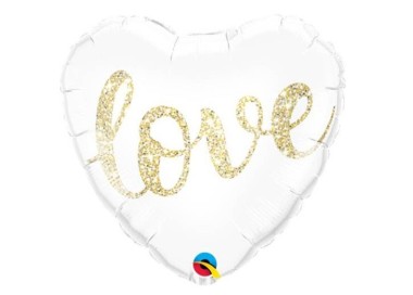 Palloncino Cuore bianco  " Love " 46 cm - 1 pz