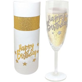 FLUTE BRILLANTINATO HAPPY BIRTHDAY SCATOLA DELUXE