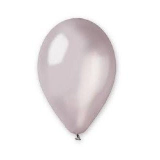 12  palloncini in lattice colore Argento perlato 10" 26 Cm - Big Party
