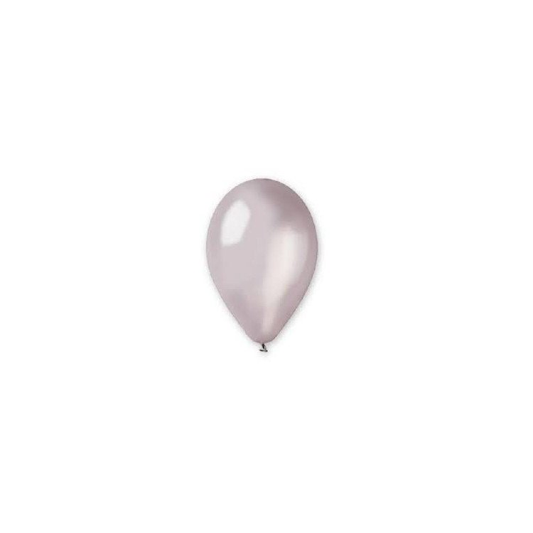 12  palloncini in lattice colore Argento perlato 10" 26 Cm - Big Party