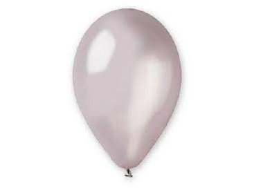 12  palloncini in lattice colore Argento perlato 10" 26 Cm - Big Party