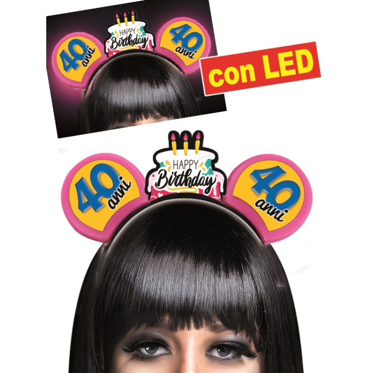 CERCHIETTO TOPINA 40 ANNI CON LED