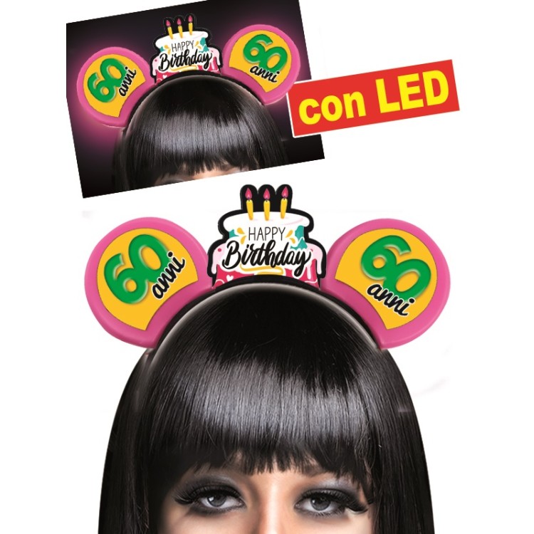 CERCHIETTO TOPINA 60 ANNI CON LED