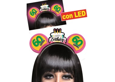 CERCHIETTO TOPINA 60 ANNI CON LED