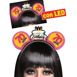 CERCHIETTO TOPINA 70 ANNI CON LED
