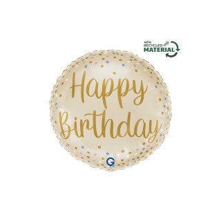 Palloncino  con scritta "Happy Birthday" 18" / 46 cm 1 pz