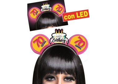 CERCHIETTO TOPINA 70 ANNI CON LED