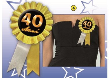 COCCARDINA 40 ANNI 1  PZ.( Colori misti senza possibilità di scelta )