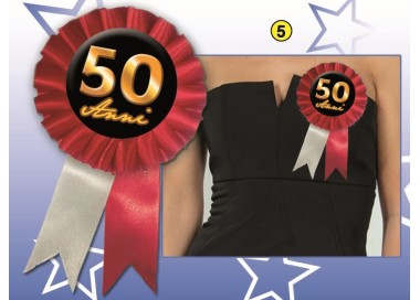 COCCARDINA 50 ANNI 1  PZ.( Colori misti senza possibilità di scelta )