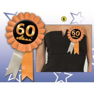 COCCARDINA 60 ANNI 1  PZ.( Colori misti senza possibilità di scelta )