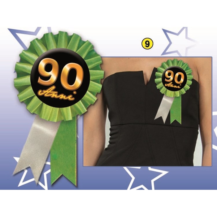 COCCARDINA 90 ANNI 1  PZ.( Colori misti senza possibilità di scelta )