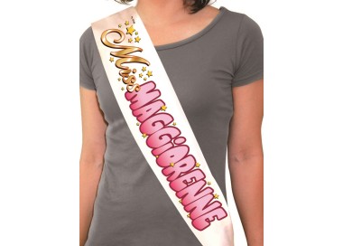 FASCIA del "MISS  MAGGIORENNE " per Compleanno - Lunghezza 96 cm x 11 cm larghezza - Unisex - fascia in poliestere - 1 pezzo