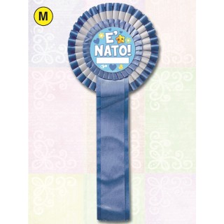 MAXI COCCARDA NASCITA CELESTE PERSONALIZZABILE1 PZ.