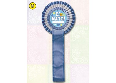 MAXI COCCARDA NASCITA CELESTE PERSONALIZZABILE1 PZ.